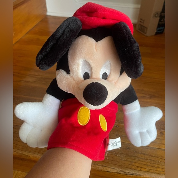 Walt Disney World Disneyland Vintage Plush Mickey Mouse Hand Puppet - Picture 1 of 6